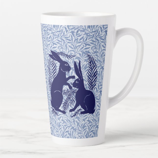 Tasse Latte Paire Art nouveau de lapins De Morgan et Morris (Droite)