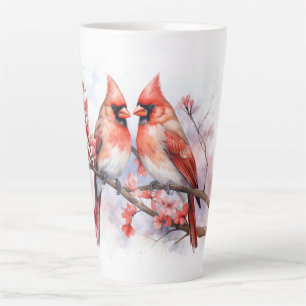 Tasse Latte Paire cardinale d'hiver 1