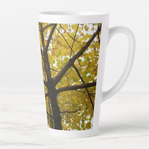 Tasse Latte Paire d'érables jaunes Automne Nature