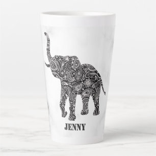 Tasse Latte Paisley Elephant