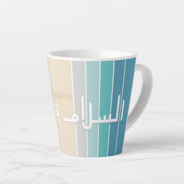 Tasse Latte Paix sur Terre (Angle droit)