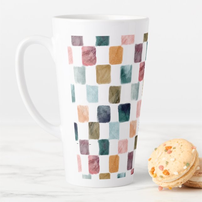 Tasse Latte palette de couleurs de teinture naturelle (En situation)