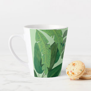 Tasse Latte Palmes tropicales