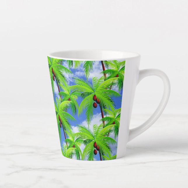 Tasse Latte Palmier Tropical  (Droite)