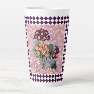 Tasse Latte Panneau de fleurs de jardin vintage Harlequin  