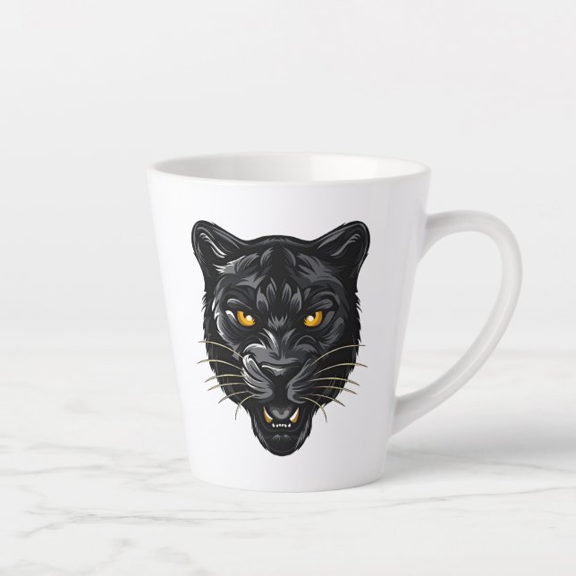 Tasse Latte Panthère noire (Droite)