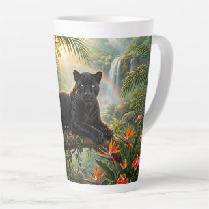 Tasse Latte Panthère noire Fleurs de la jungle du Kenya Cascad