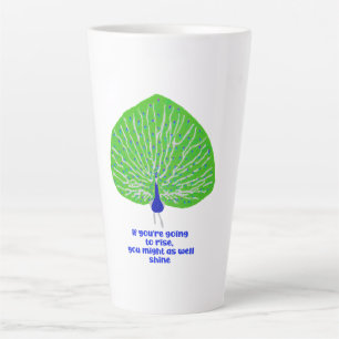 Tasse Latte Paon moderne scintillant, lève-toi et brille, insp
