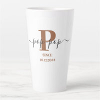 Pap-Pap Écriture Élégante Monogramme Marron Blanc