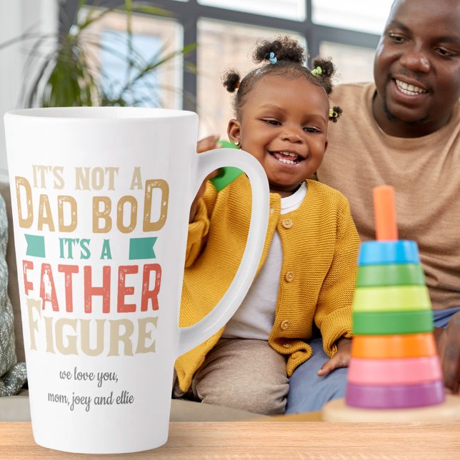 Tasse Latte Papa Bod Drôle Citation Fête des pères Cadeau (Dad Bod Funny Quote Fathers Day Gift Latte Mug)