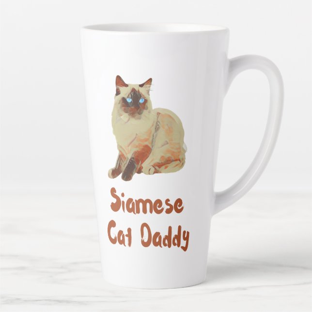 Tasse Latte Papa Chat Siamese (Droite)