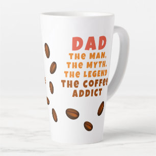 Tasse Latte Papa Homme Mythe Légende Café Addict Drôle Père
