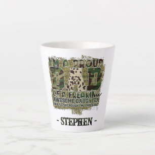 Tasse Latte Papa, la vie. Totalement cloué - T-Shirt Camouflag