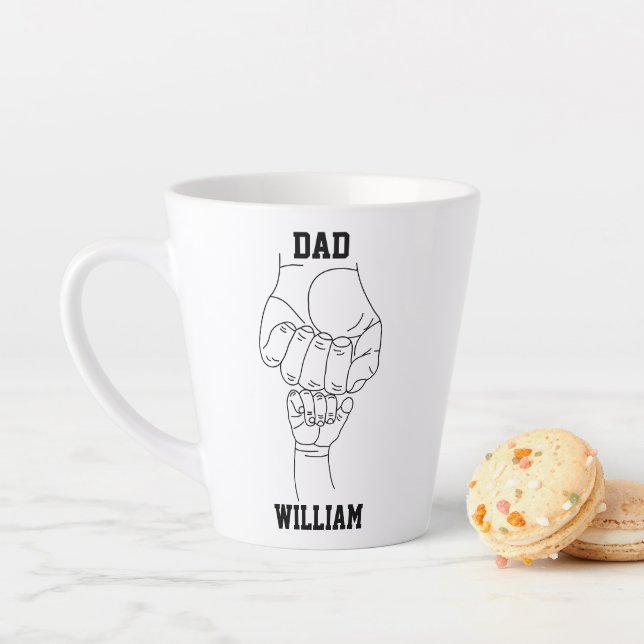 Tasse Latte Papa personnalisé Père père papa cadeau avec le no (En situation)