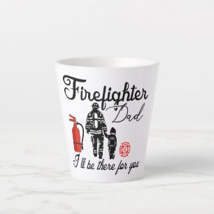 Tasse Latte Papa pompier Cadeaux de Fête des pères