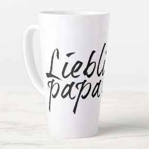 Tasse Latte Papa préféré - écriture noire 00001