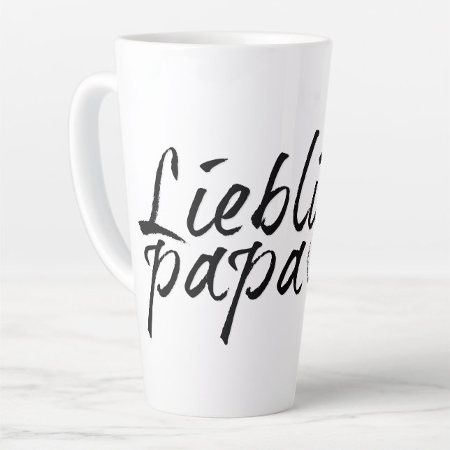 Tasse Latte Papa préféré - écriture noire 00001 (Angle gauche)