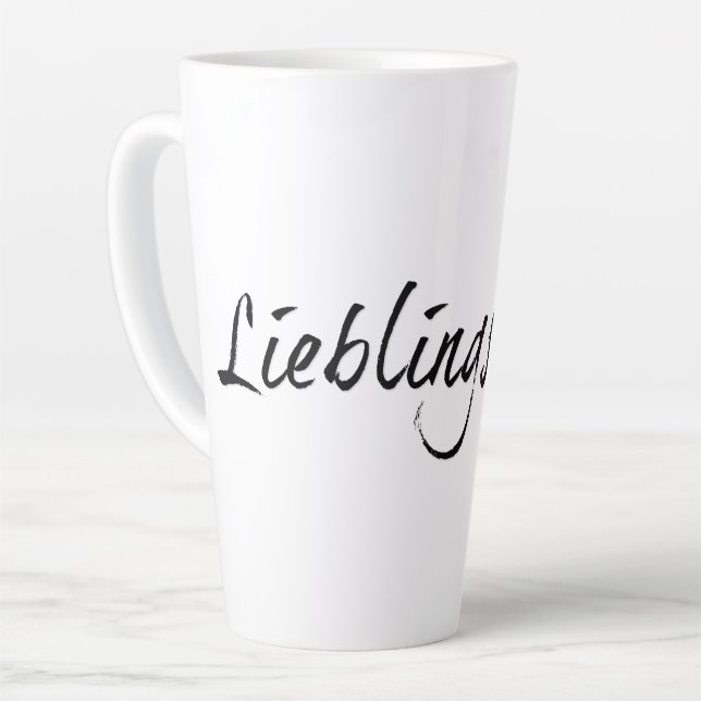 Tasse Latte Papa préféré - écriture noire 00001 (Angle gauche)
