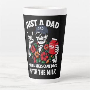 Tasse Latte Papa squelette drôle est revenu avec le lait Papa