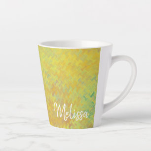 Tasse Latte Papier doré marbré look personnalisé