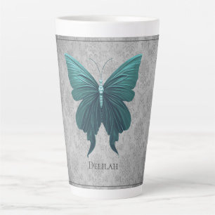 Tasse Latte Papillon à bijoux turquoise