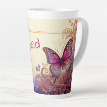 Papillon béni et paisley et fleurs