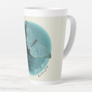 Tasse Latte Papillon bleu lune