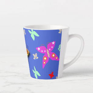 Tasse Latte Papillon coloré