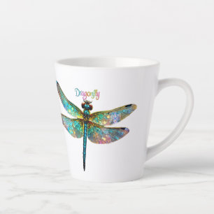 Tasse Latte Papillon de verre coloré