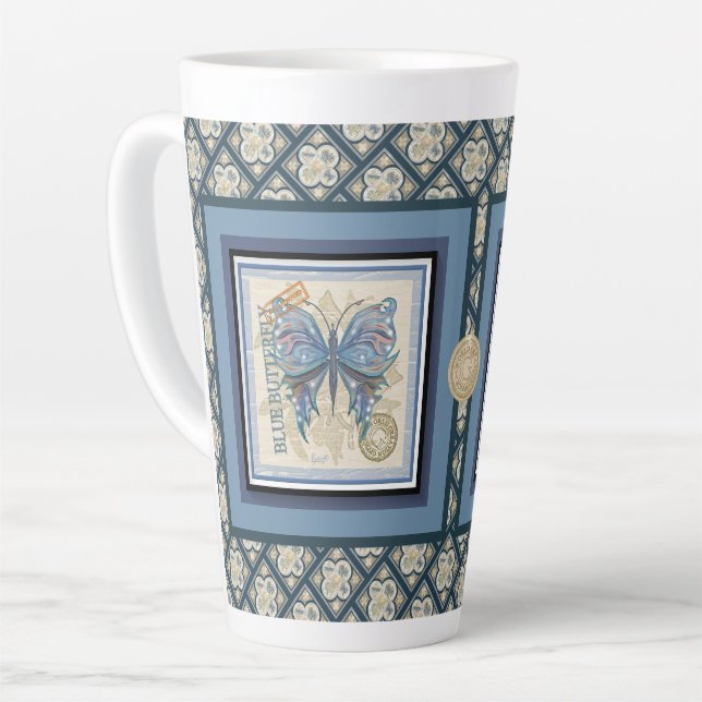 Tasse Latte Papillon du bureau de création G (Angle gauche)