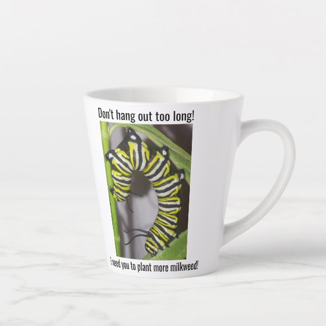 Tasse Latte Papillon monarque (Droite)