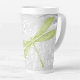 Tasse Latte Papillon vert en latte personnalisée