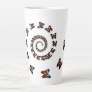 Tasse Latte Papillons spiraux