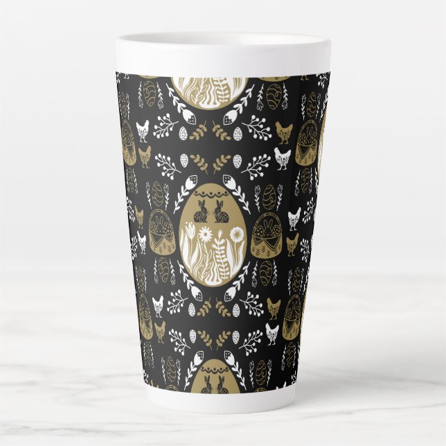 Tasse Latte Pâques Avril cadeau de vacances (Devant)