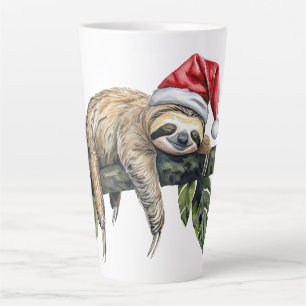 Tasse Latte Parfum détendu avec un casquette de Noël 1