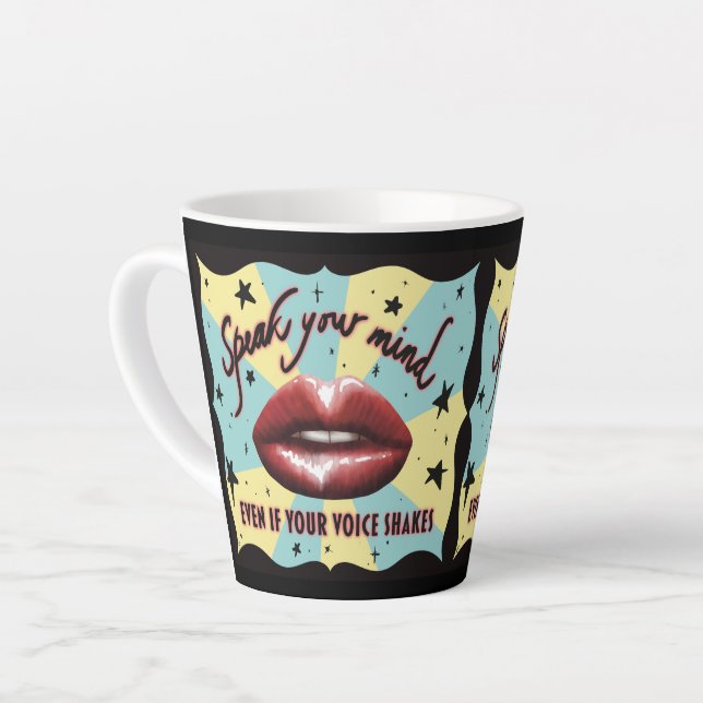 Tasse Latte Parle Ton Esprit, Voter, Activiste (Angle gauche)