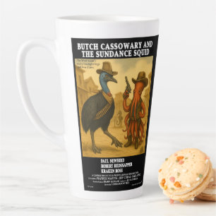 Tasse Latte Parodie d'affiche de film animalier western