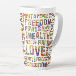 Tasse Latte Paroles de la voie de l'esprit / Pensée positive 1