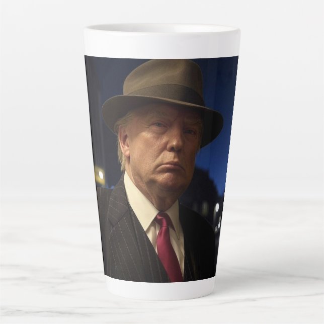 Tasse Latte Parrain de l'Amérique Don J. Trump (Devant)