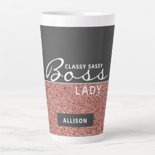 Tasse Latte Parties scintillant dorée de la Rose Boss