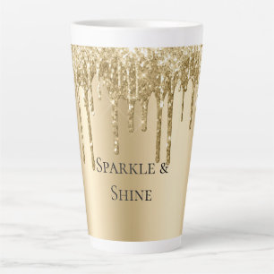 Tasse Latte Parties scintillant Glitzy Gold Sparkle Drithday