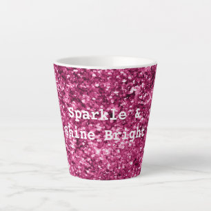 Tasse Latte Parties scintillant rose étincelle