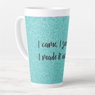 Tasse Latte Parties scintillant turquoise Je L'Ai Rendu Awkwar