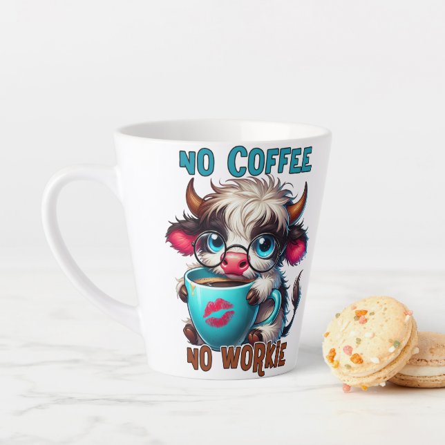 Tasse Latte Pas de café, pas de travail  (En situation)