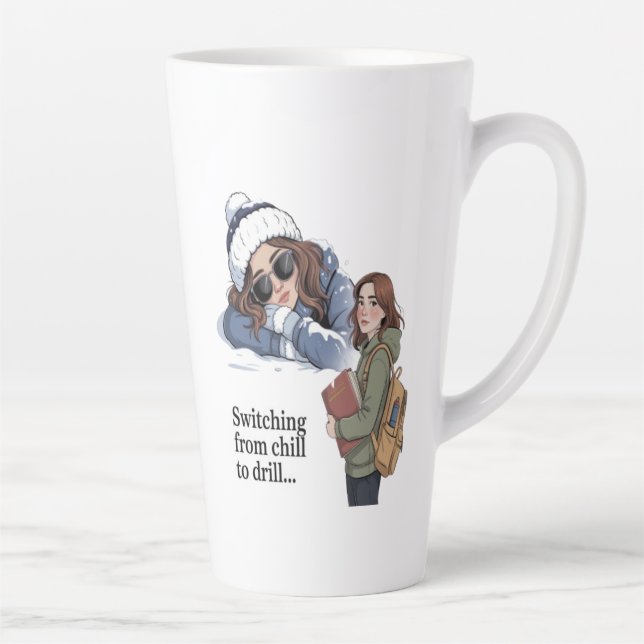 Tasse Latte Passer de la détente au forage (Droite)