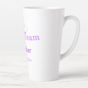 Tasse Latte Pastel mauve fleurie bridesfemme mariée équipe boh