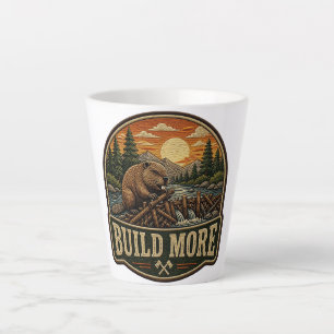 Tasse Latte Patch brodé extérieur Build More Beaver
