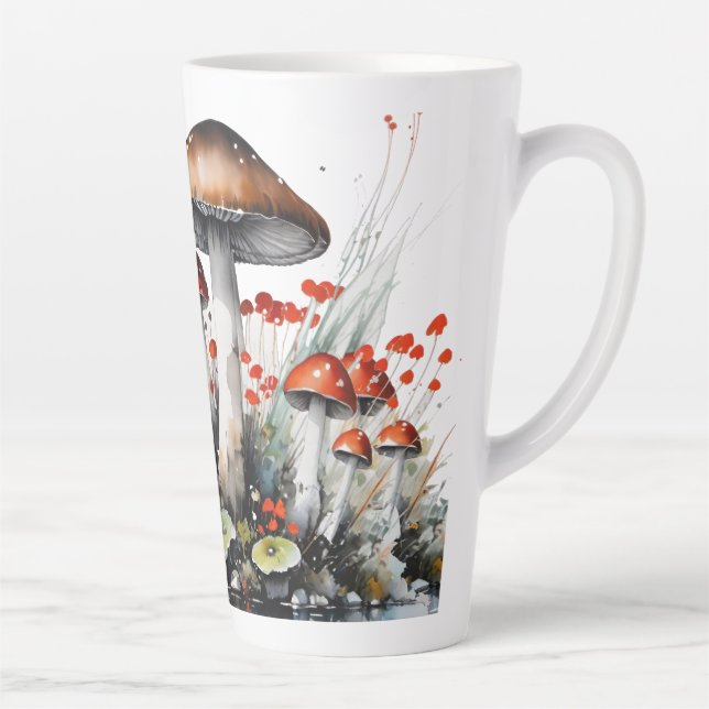 Tasse Latte Patch de champignons de champignons de Whimsical (Droite)