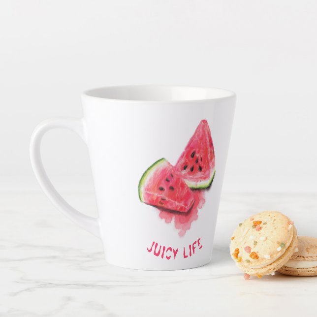 Tasse Latte Pâte molle rouge à pâte juteuse latte (En situation)