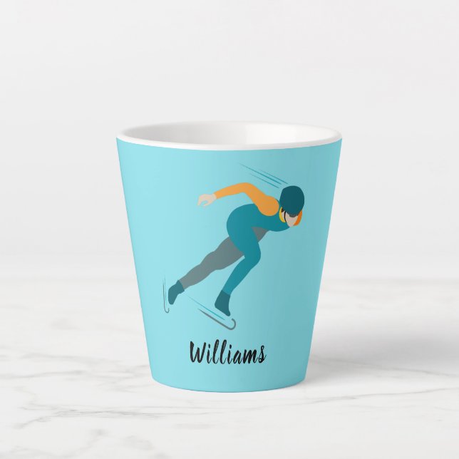 Tasse Latte Patinage de vitesse (Devant)